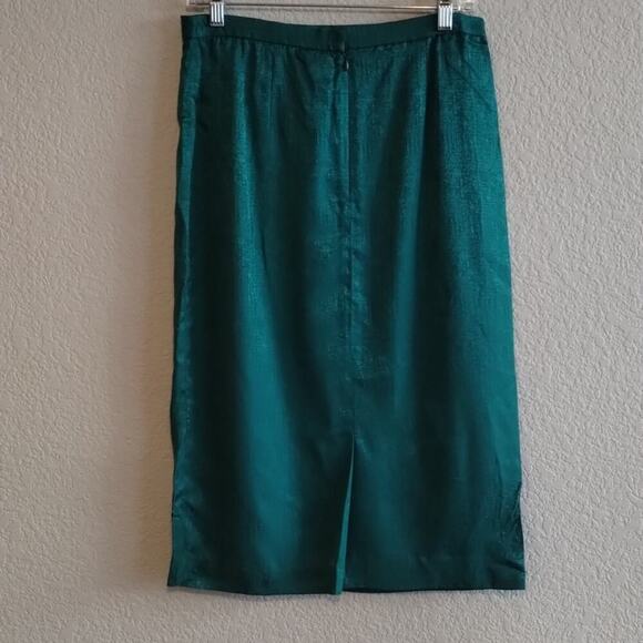 Adrianna Papell Vintage 100% Silk Two-Piece Jewel Tones Jacket & Skirt Set 8 - Picture 12 of 15